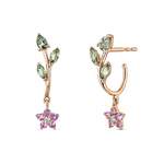 Frida earrings 0,96 carats multicolor sapphires, PE21079-ORDZRZV_V