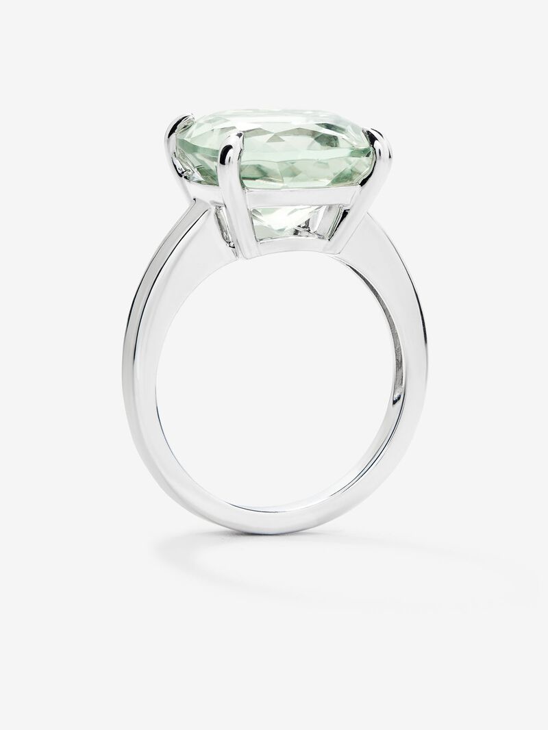 928 Silver Ring with Green Amethyst image number 3