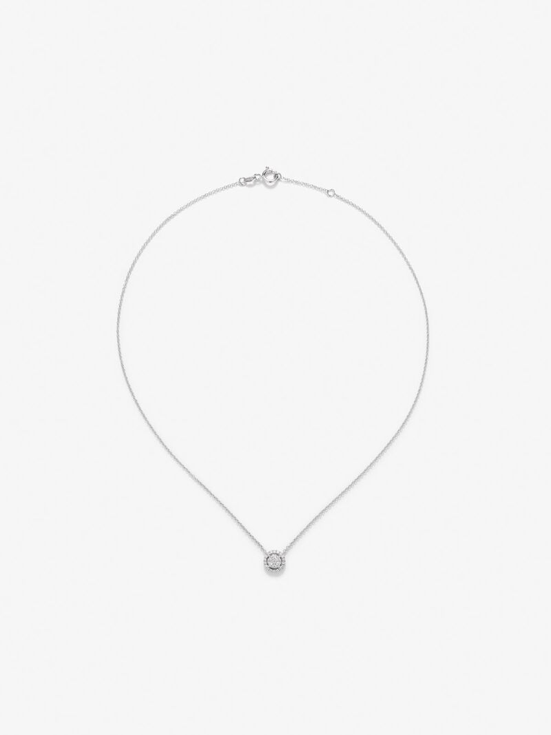 18kt white gold pendant with diamonds image number 0