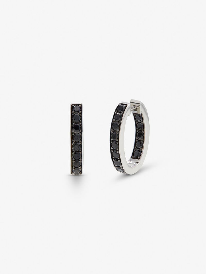 925 Silver hoop earrings with spinels image number 0