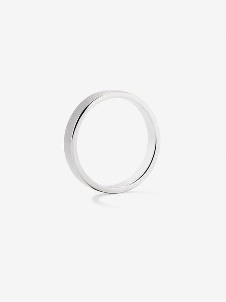 Alianza de boda de oro blanco de 18kt de 3,15 mm, AL8020_OB_V