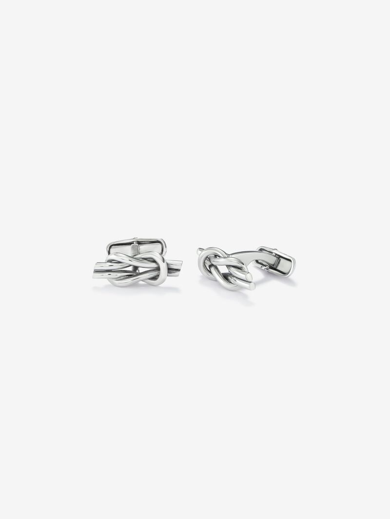 925 silver cufflinks with knot image number 0
