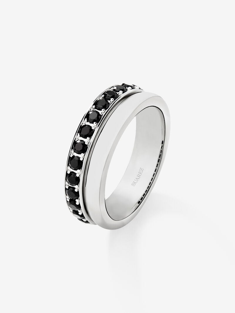 925 silver ring with 15 brilliant-cut spinels image number 0