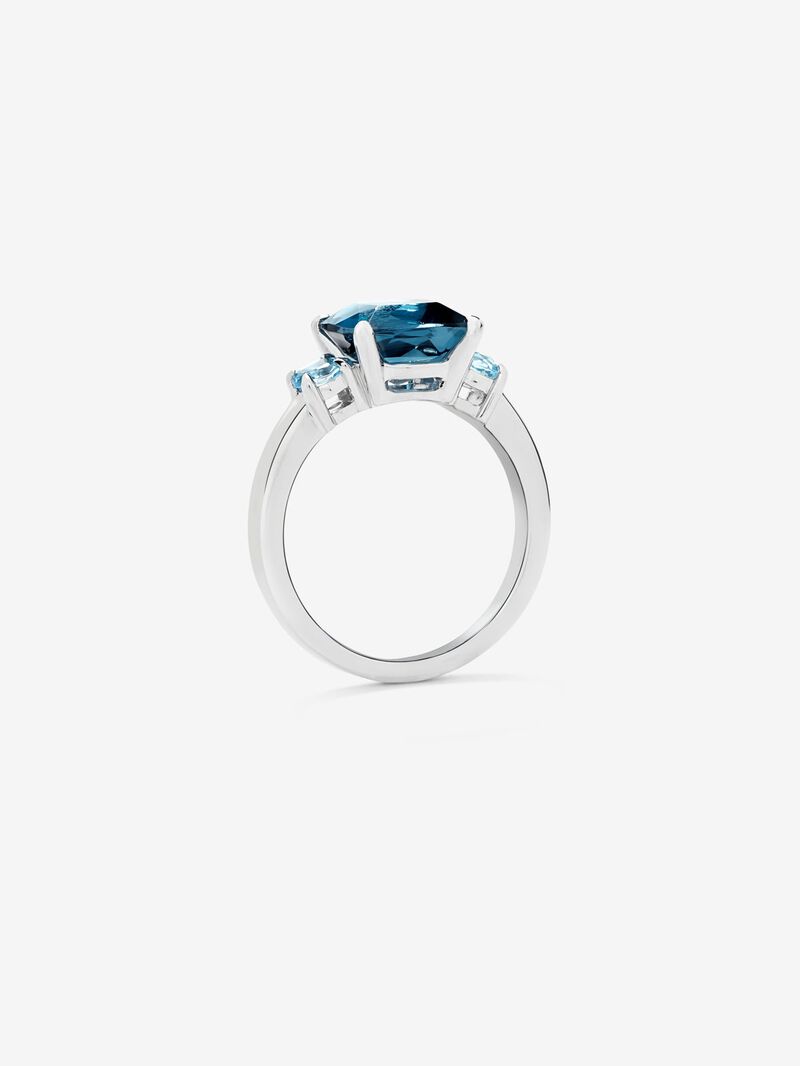 925 Silver triple ring with topazes image number 4
