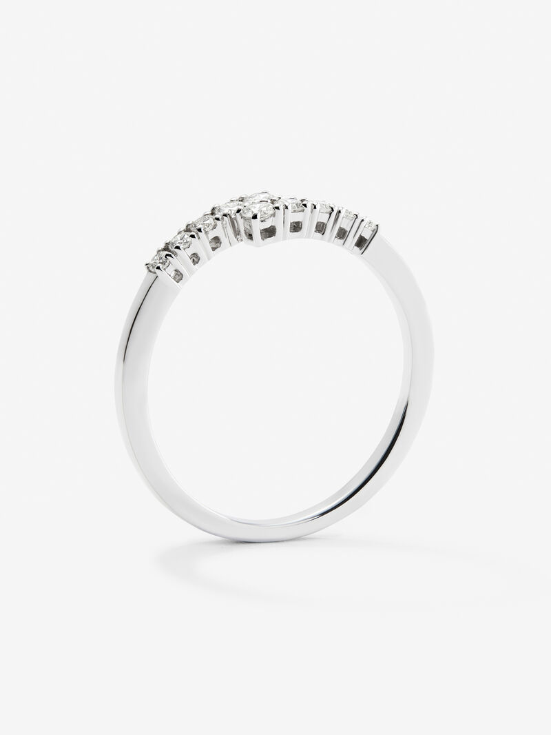 You and me ring in 18K white gold with 10 brilliant-cut diamonds with a total of 0.2 cts image number 4