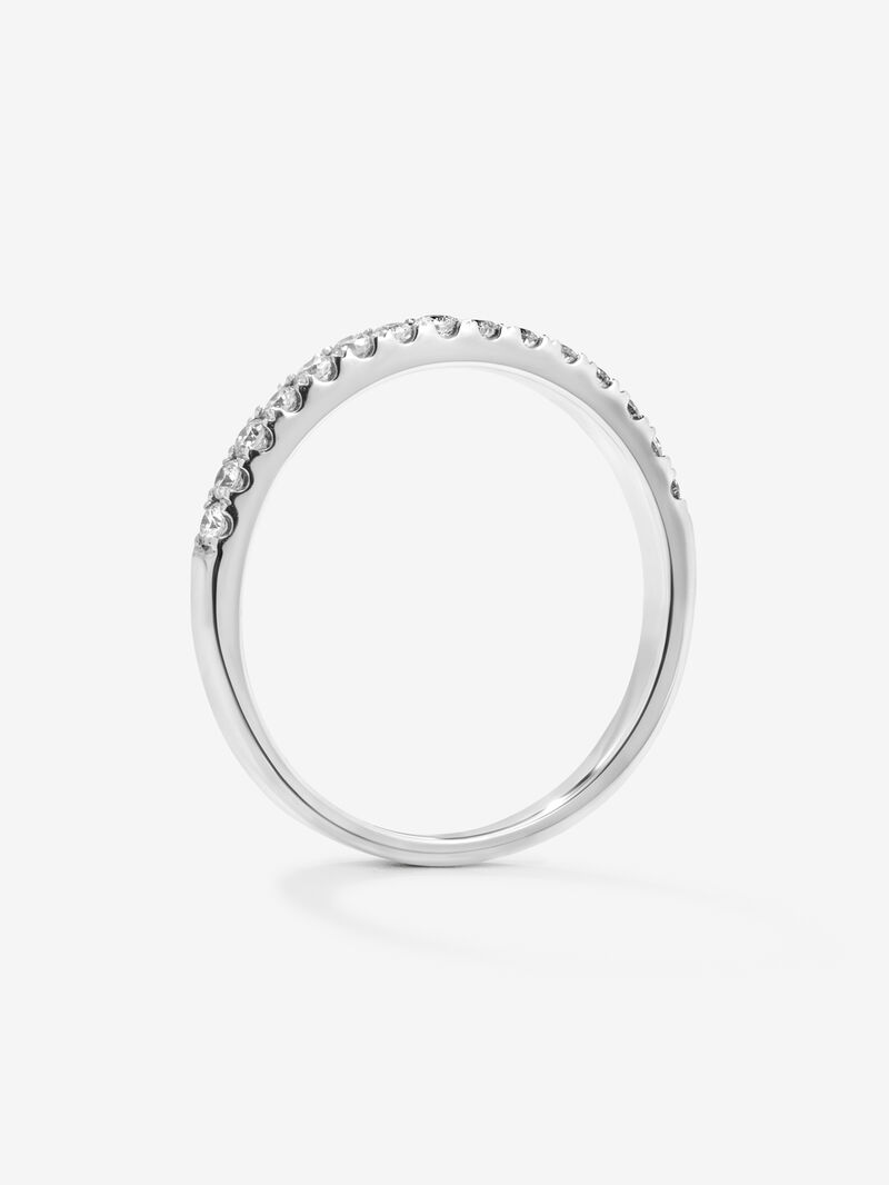 Half-eternity engagement ring, 18K white gold with claw-set diamonds of 0.25ct. image number 4