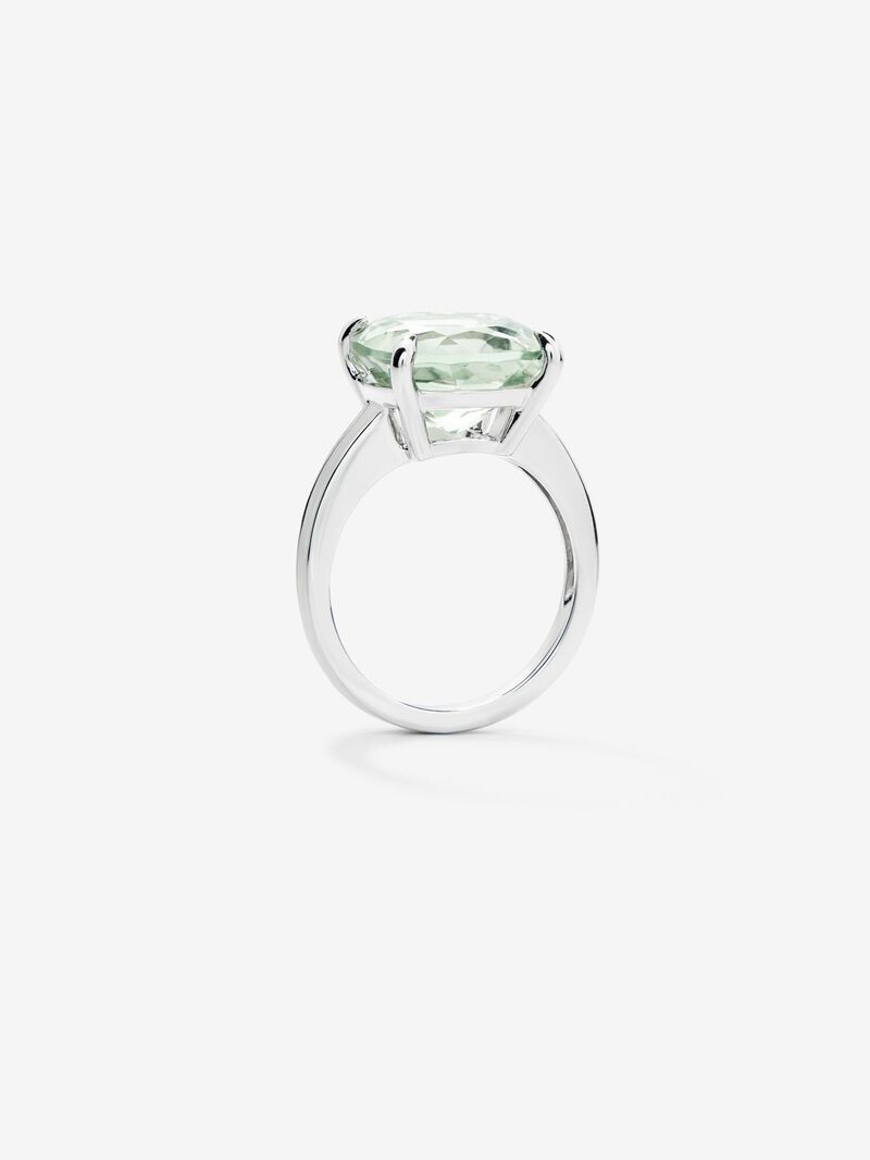 928 Silver Ring with Green Amethyst image number 4