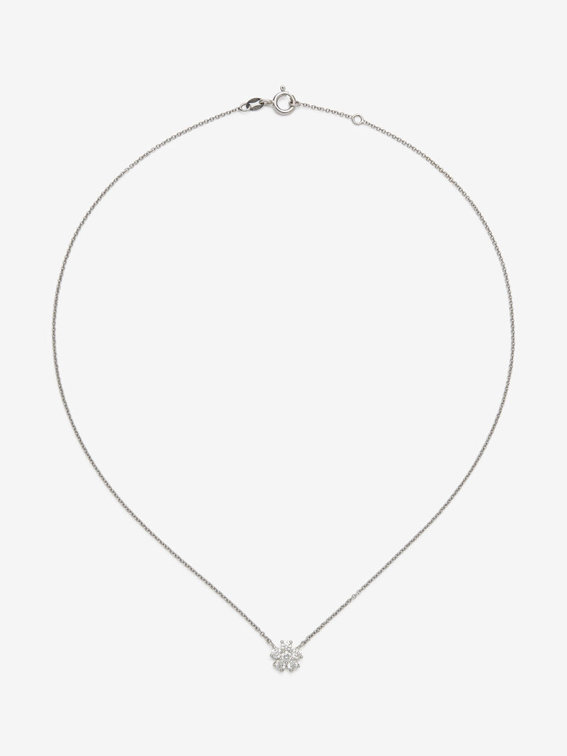 18K white gold pendant with diamonds image number 0