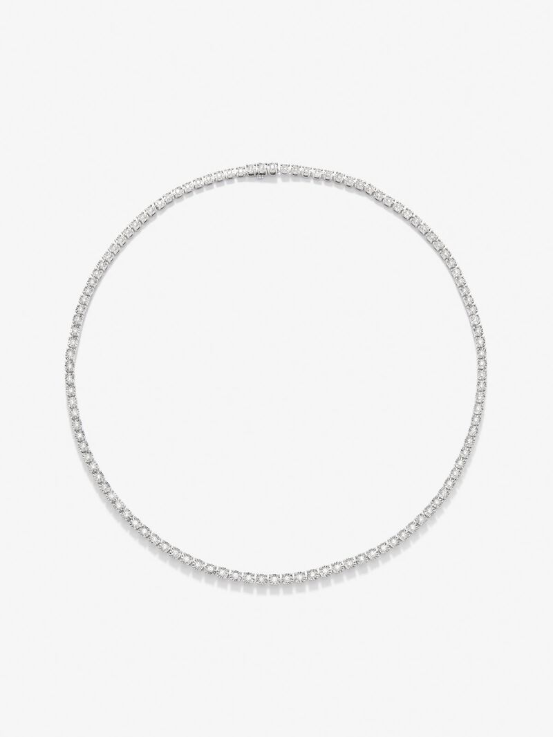 Gargantilla Riviere Collar of 18k White Gold with Diamonds image number 0