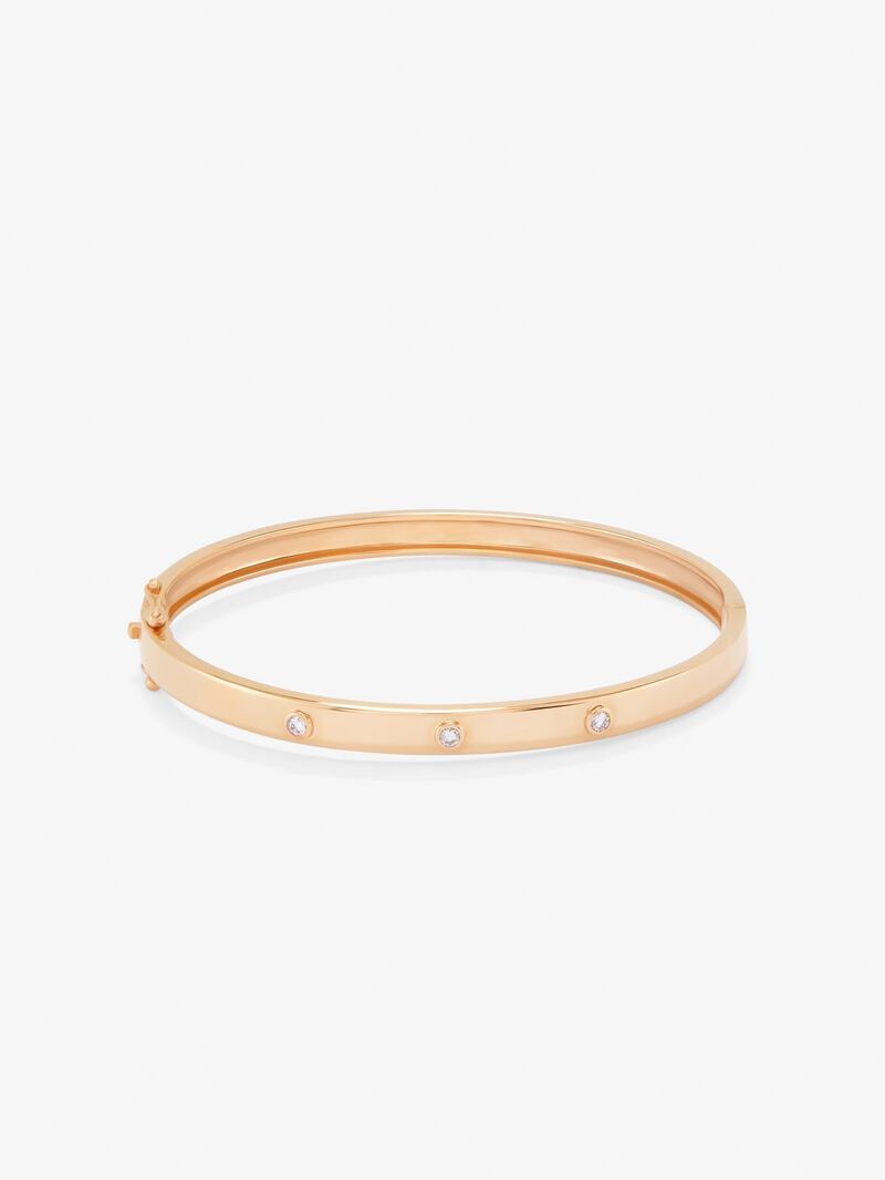 18K rose gold bracelet bracelet with diamonds image number 0