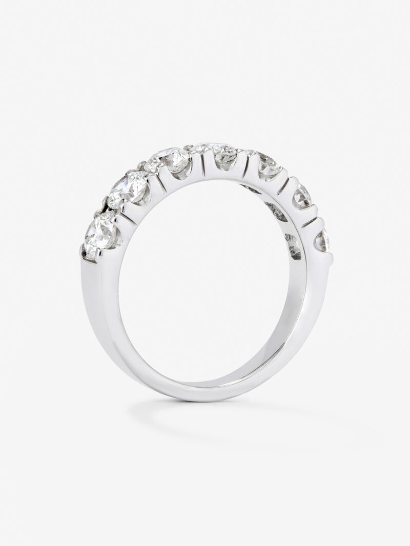 Half ring in 18K white gold with 7 brilliant-cut diamonds with a total of 1.77 cts image number 4
