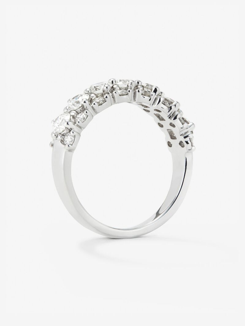 18K white gold ring with 23 brilliant-cut diamonds with a total of 1.64 cts image number 4