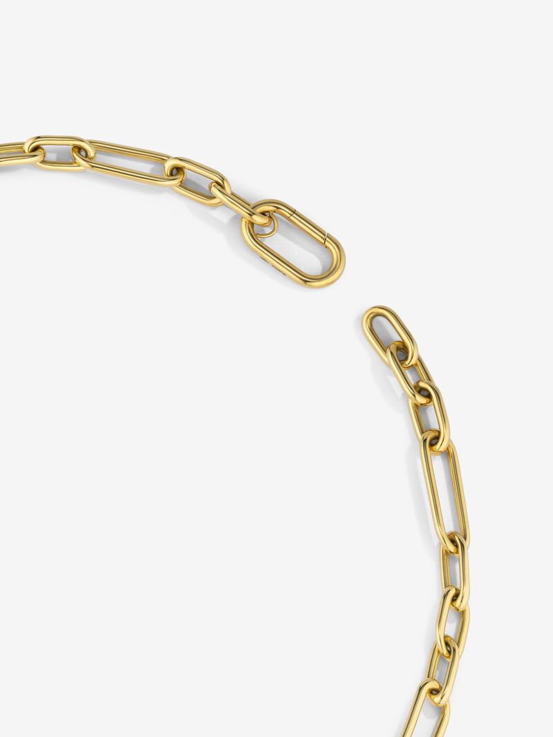 Large 18K yellow gold link necklace image number 4