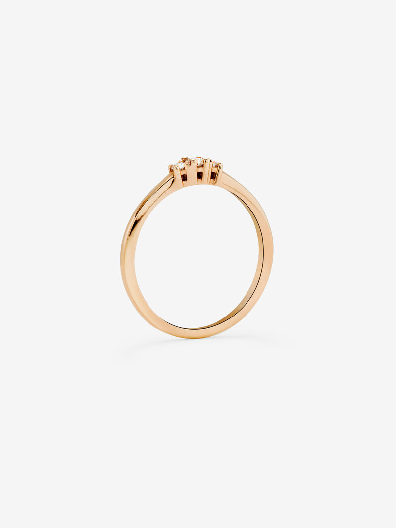 18K Rose Gold Trio Ring with Diamonds image number 4