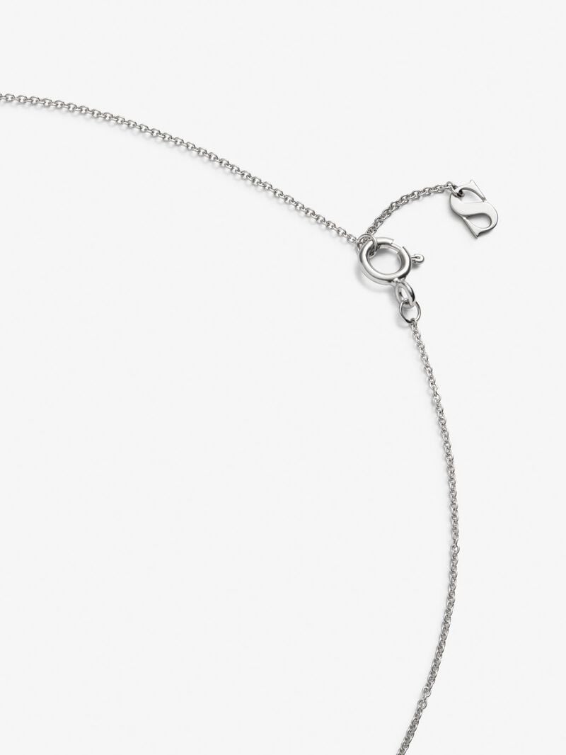 18K white gold pendant with central brilliant-cut diamond of 0.1 cts and 12 brilliant-cut diamonds with a total of 0.15 cts image number 4