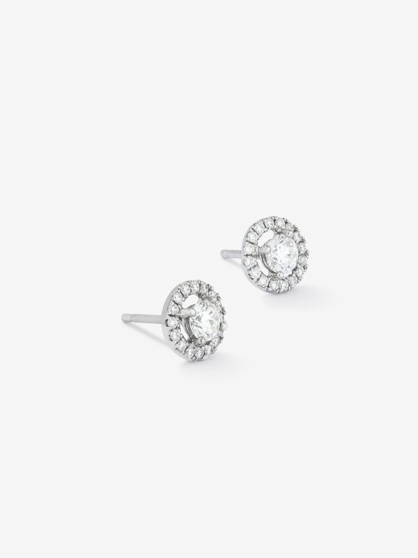 Pendientes de Grace de Oro blanco con diamante, PE7031-IGD025/EVVS1_V