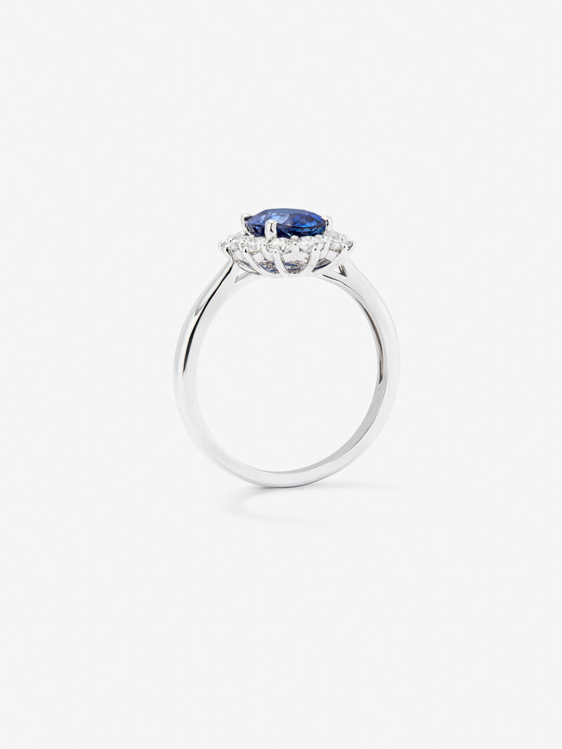 18K White Gold Ring with Azul Blue Saber image number 4