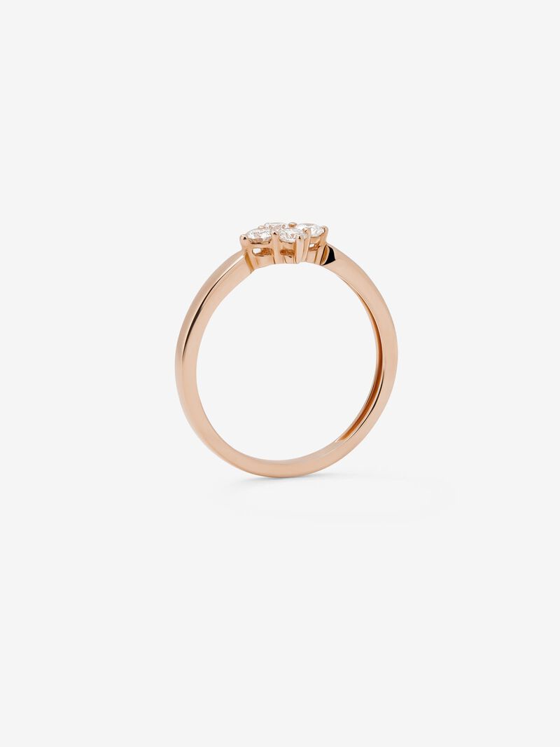 18K Rose Gold Ring with Diamonds image number 4