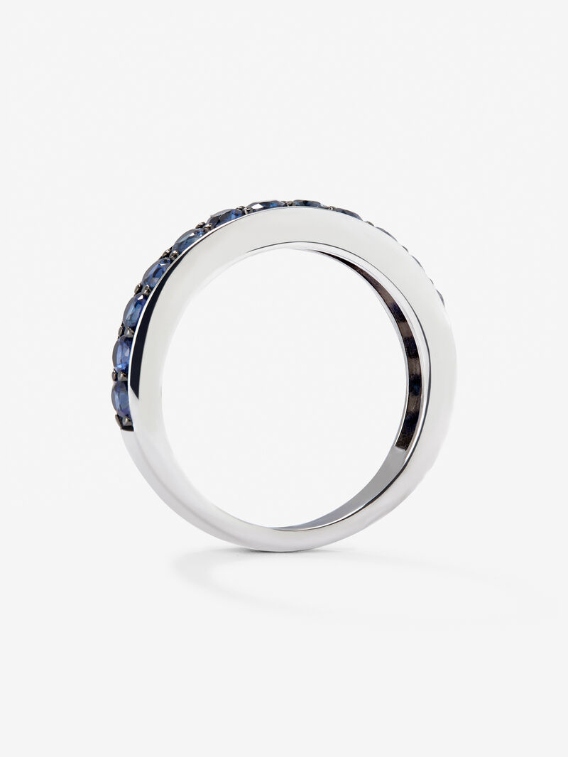 Half 925 silver alliance with 15 brilliant-cut blue sapphires with a total of 1.26 cts image number 4