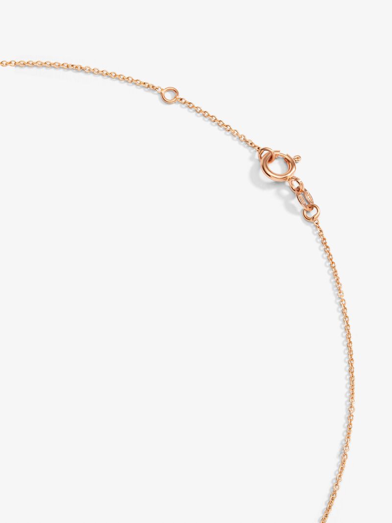 18K rose gold chain pendant with solitary diamond image number 4