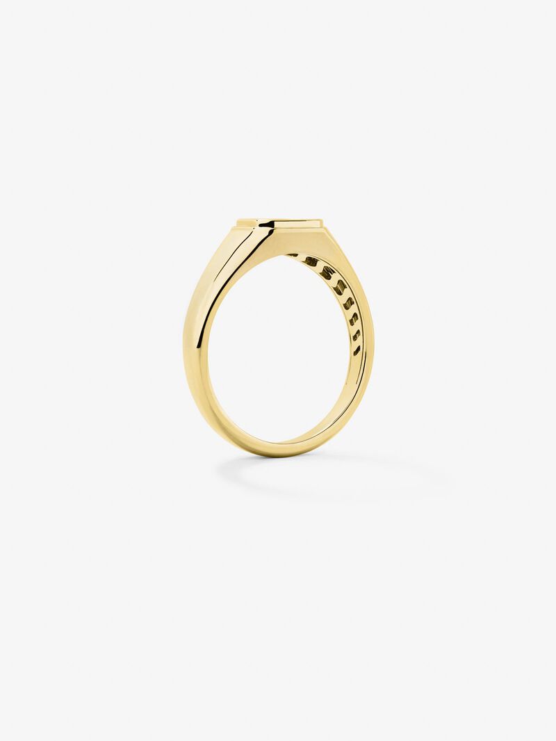 18K Yellow Gold Small Signet Ring image number 4