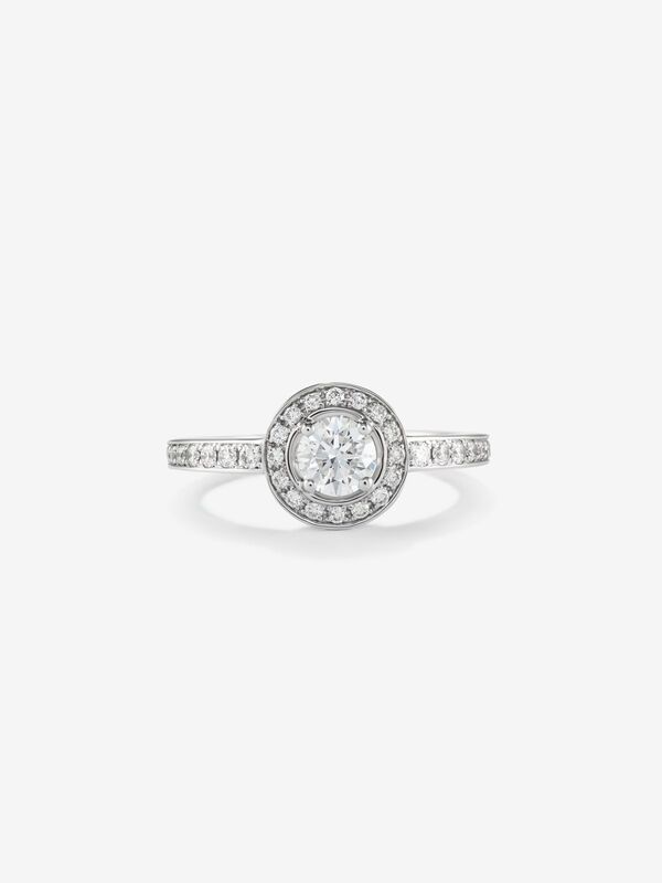 Anillo de Compromiso de Oro blanco con diamante, SL12001-00D040/FVVS2_V