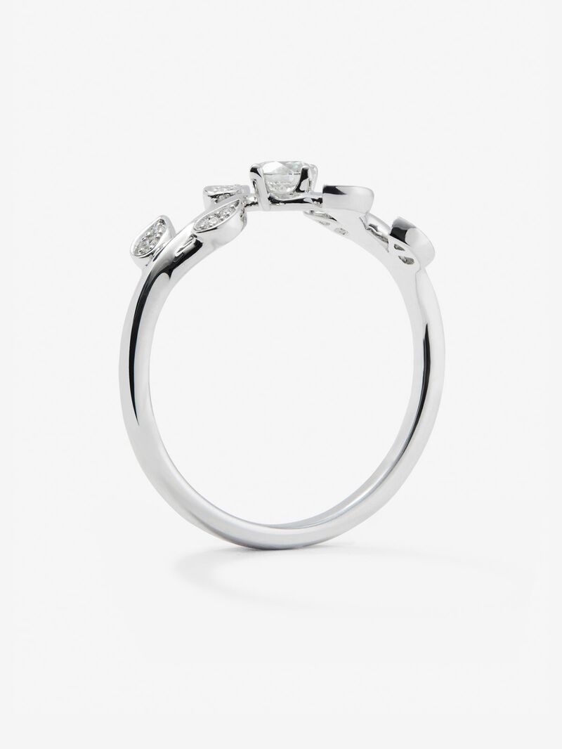 18K white gold ring with 13 brilliant-cut diamonds with a total of 0.19 cts image number 4
