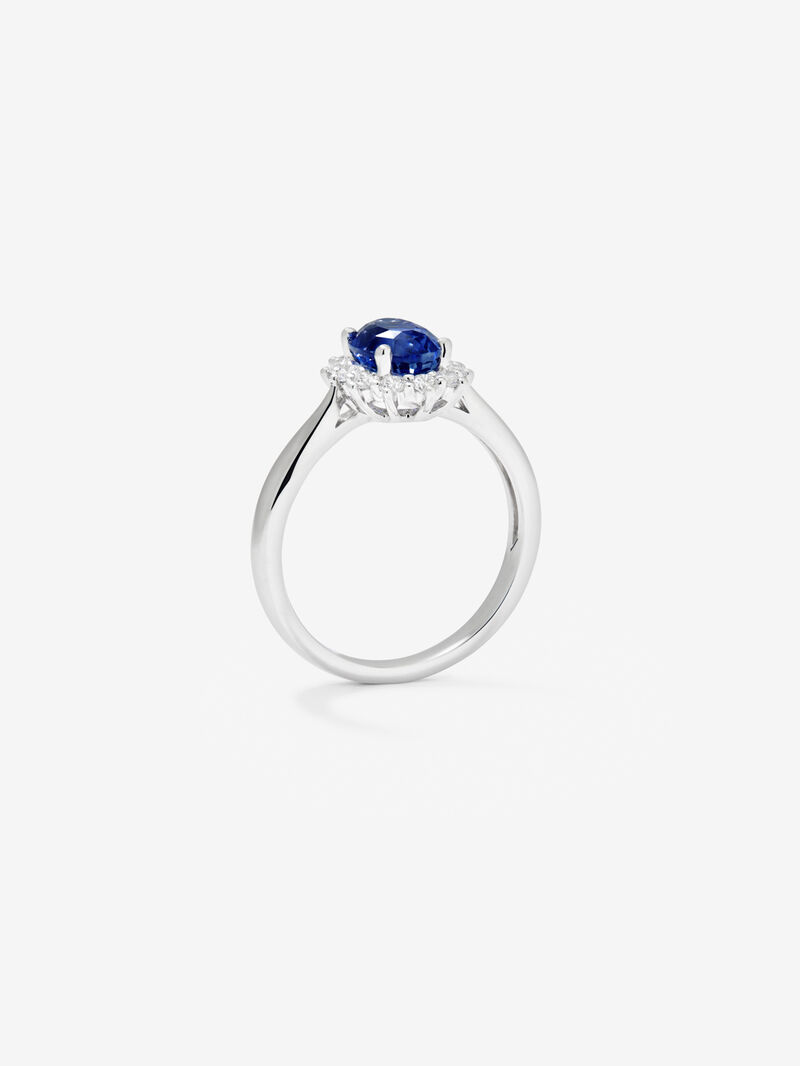 18K White Gold Ring with Azul Blue Sap image number 4
