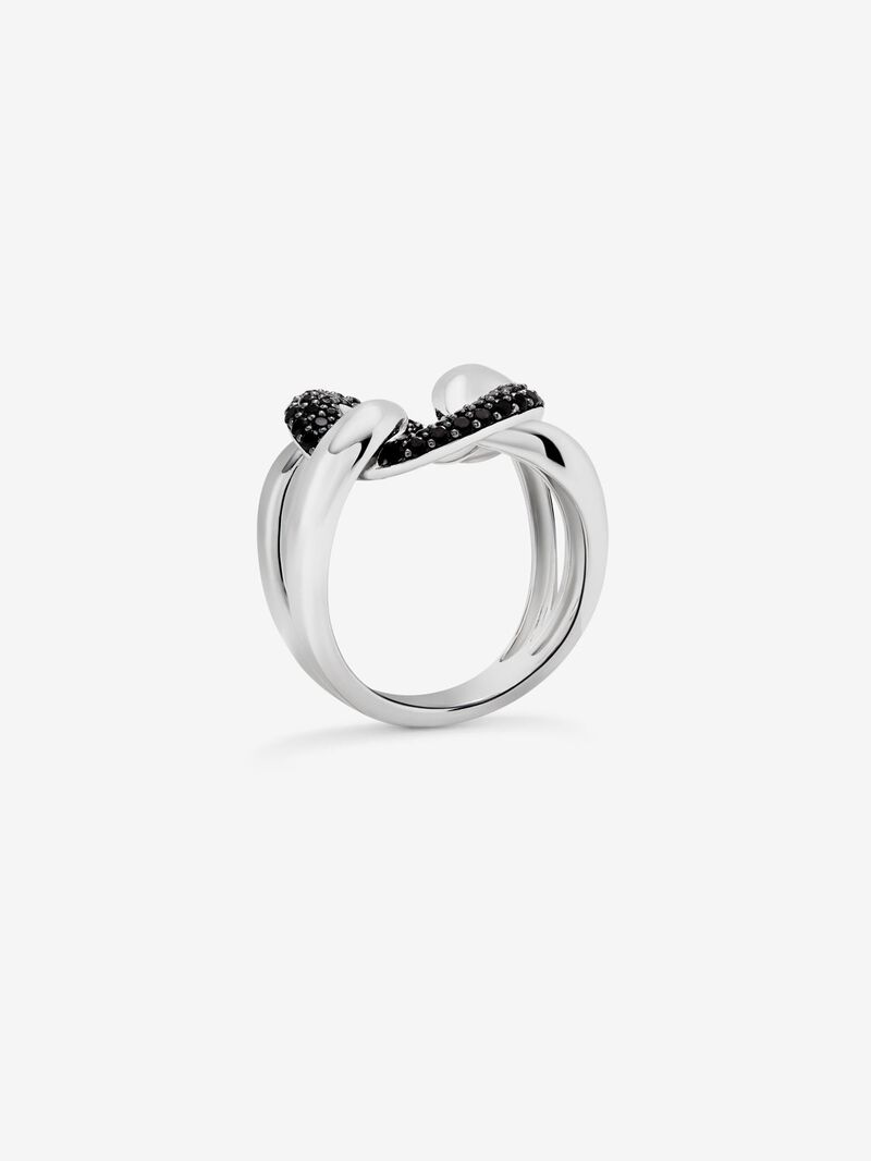Ring with 925 silver knot with spinels image number 4