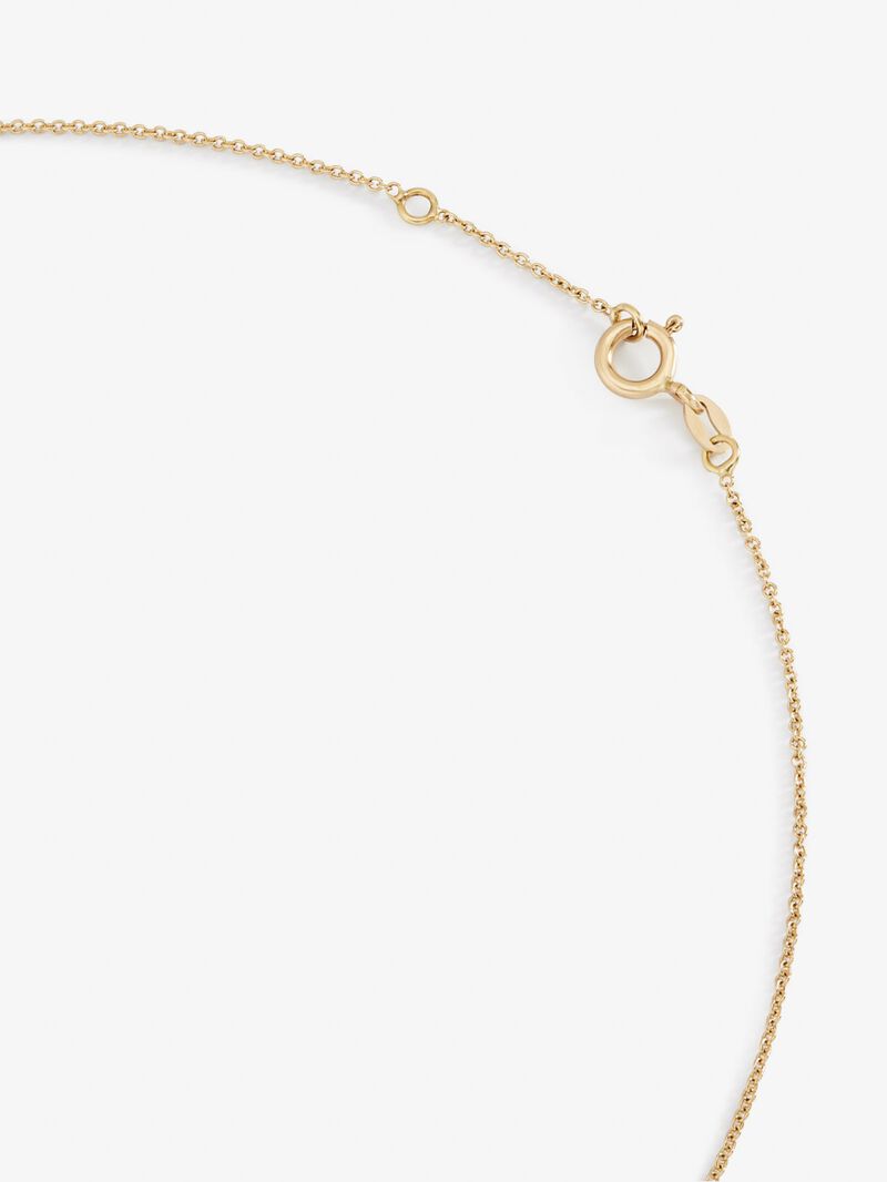 18K yellow gold pendant with medium cross and 0.01 ct brilliant cut diamond image number 4