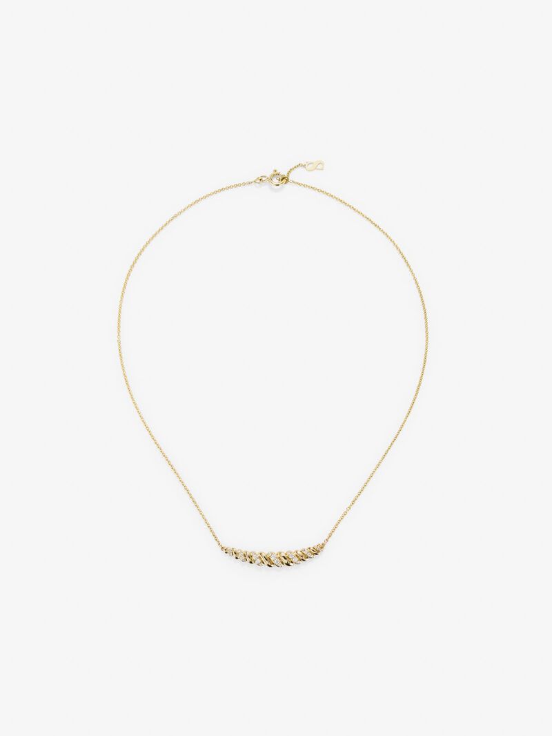 18K yellow gold pendant with 24 brilliant-cut diamonds with a total of 0.2 cts image number 0