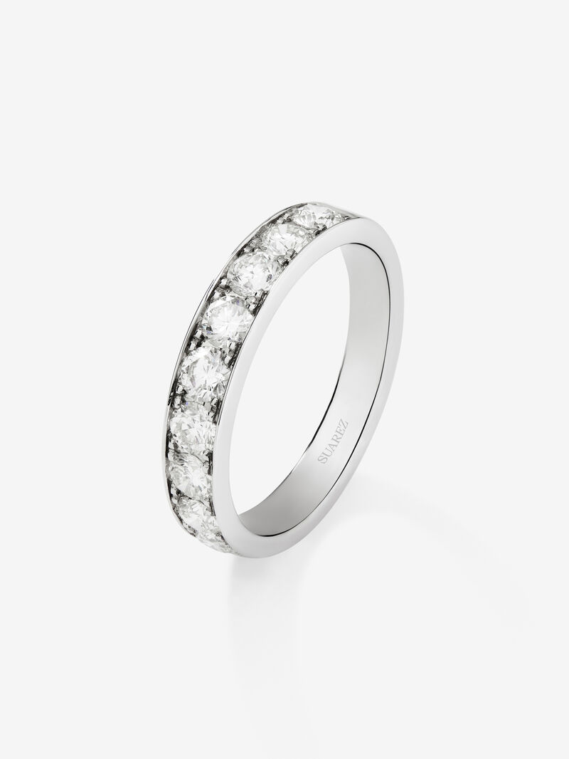18K White Gold Commitment Alliance ring with diamonds image number 0