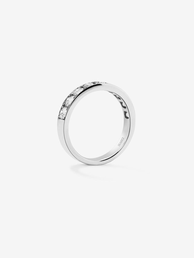 18K White Gold Commitment Alliance ring with diamonds image number 4