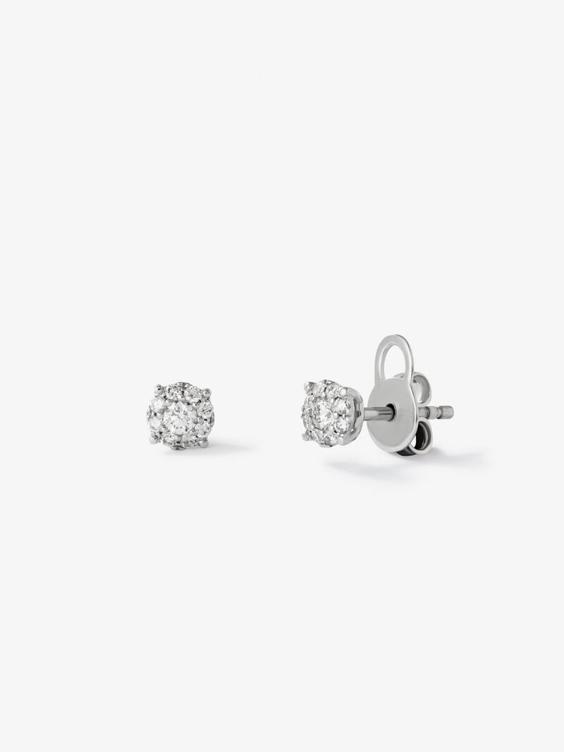 18kt white gold earrings with diamonds image number 0