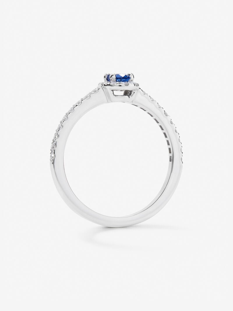 18K White Gold Ring with Azul Blue Sapp image number 4
