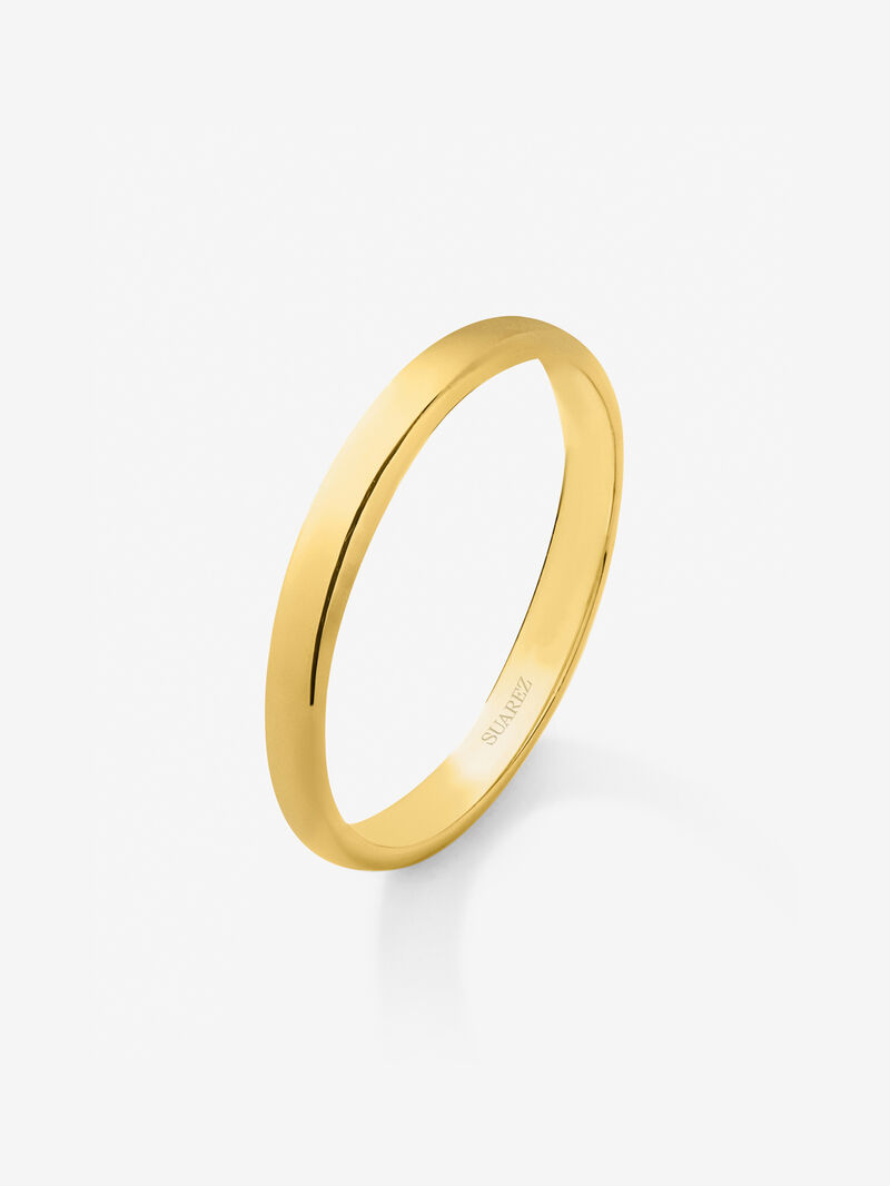 18K Yellow Gold Wedding Band of 2.30mm image number 0