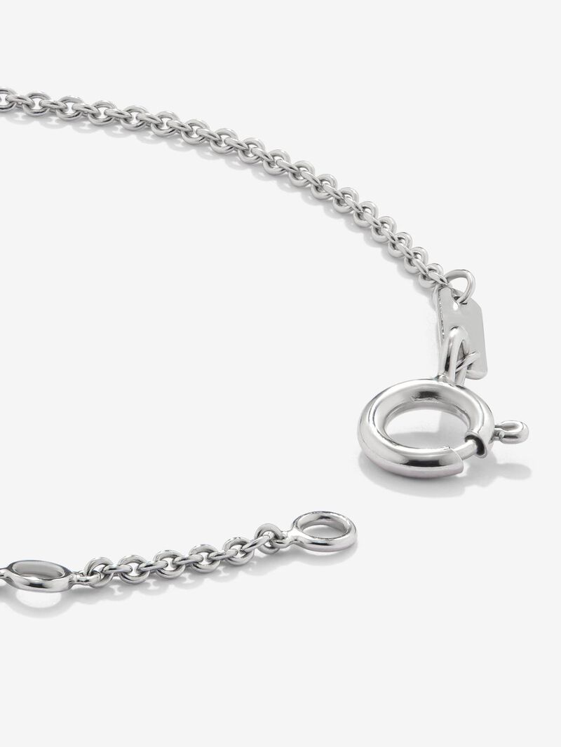 18K white gold bracelet with 9 brilliant-cut diamonds with a total of 0.29 cts image number 4