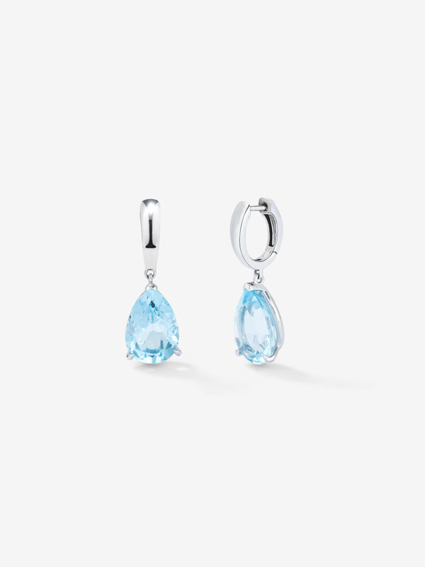 Silver earrings with Sky blue topaz, PE16116-AGSKY13X8,5_V