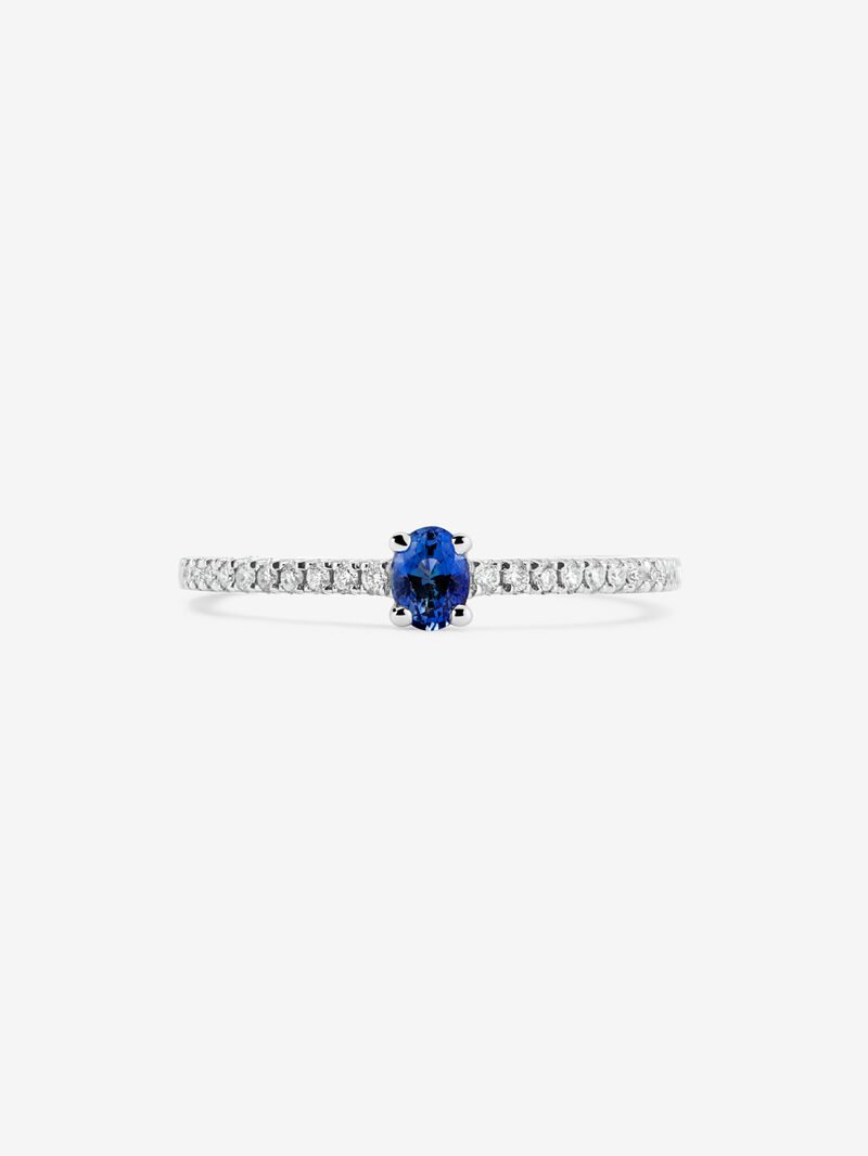 18K White Gold Ring with Azul Blue Saber image number 2