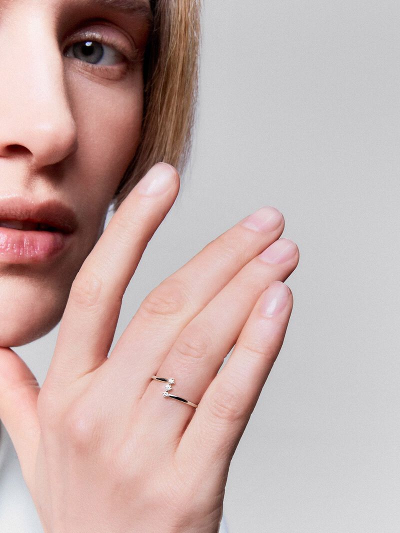 Orion ring made of white gold with diamond image number 1