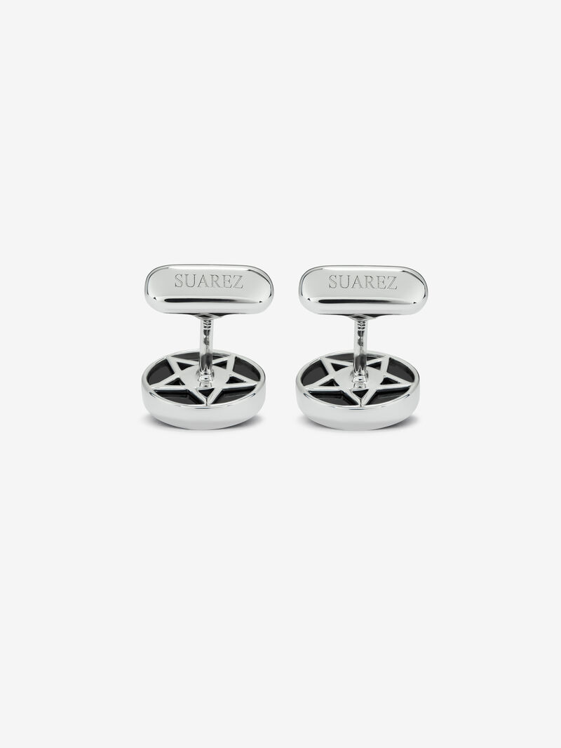 925 Silver and Onyx Cufflinks image number 2
