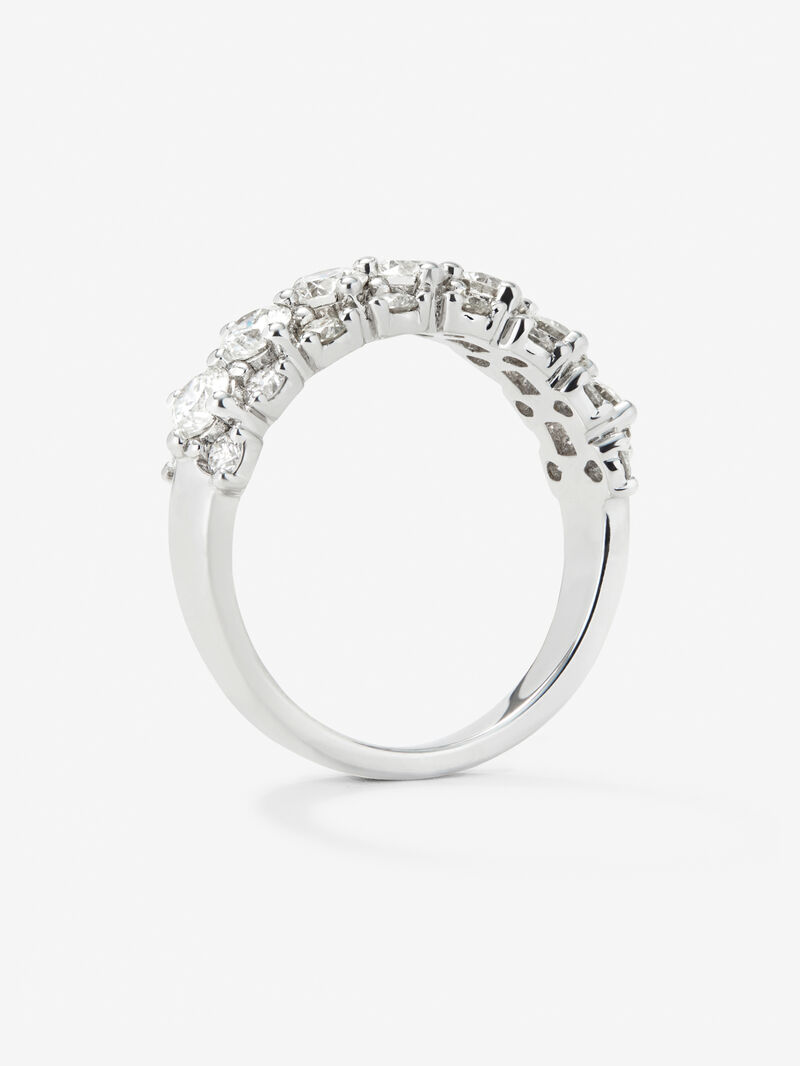 18K white gold ring with 23 brilliant-cut diamonds with a total of 1.64 cts image number 4
