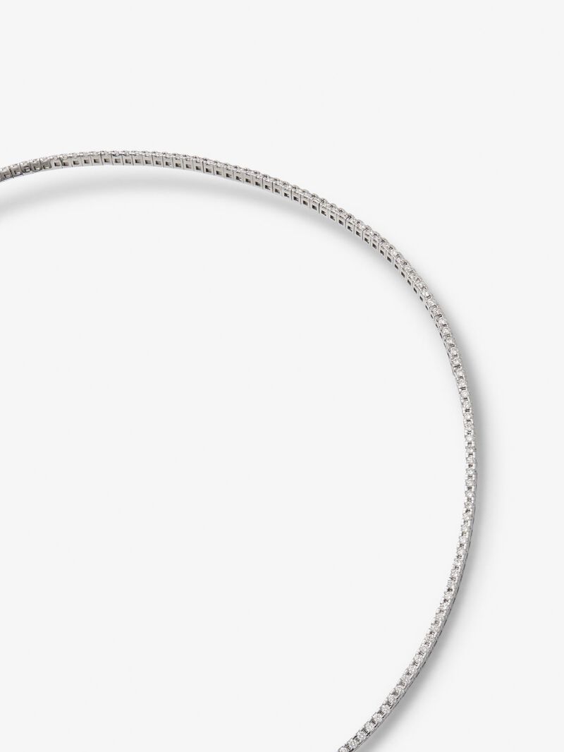 18K white gold rivière necklace with 207 brilliant-cut diamonds with a total of 3.06 cts image number 2