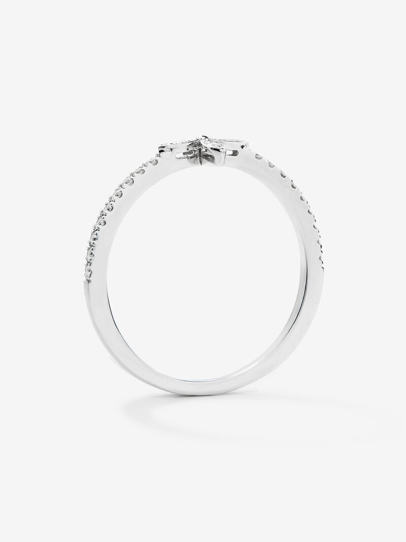 18K white gold ring with 22 brilliant-cut diamonds with a total of 0.14 cts image number 4
