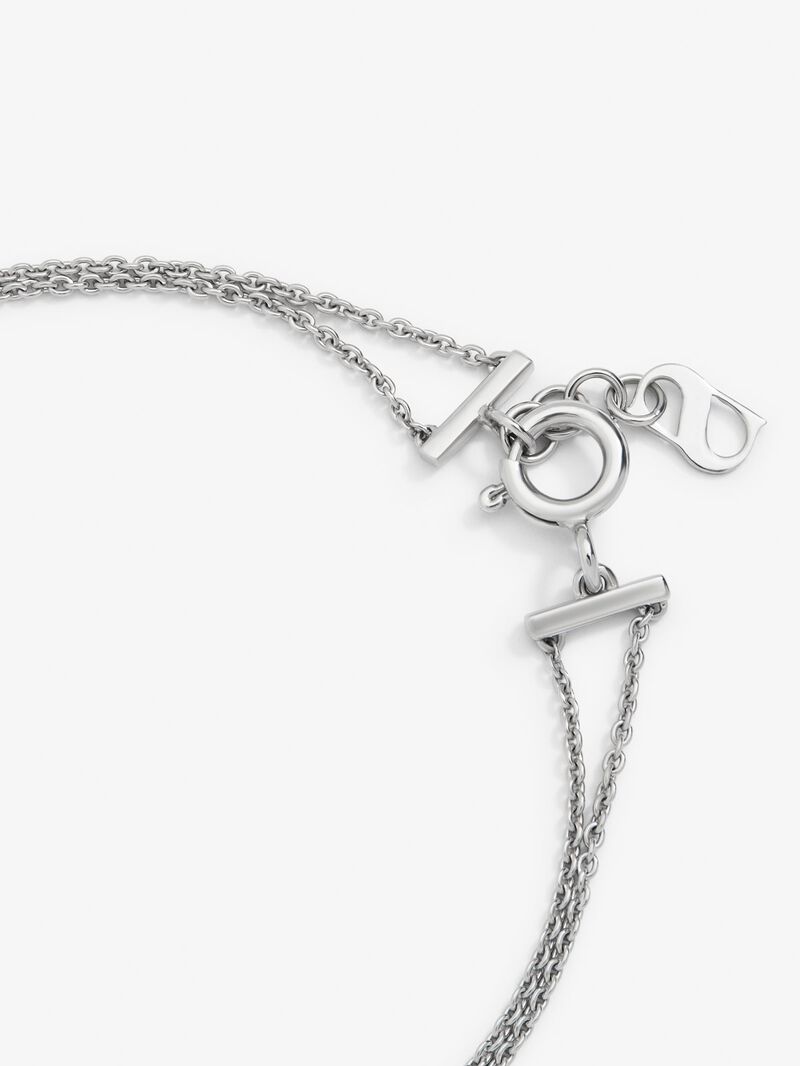 18K white gold bracelet with white diamonds in 0.16 cts image number 4