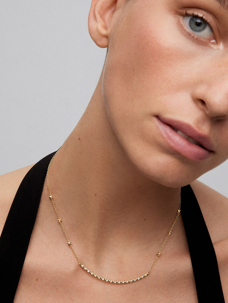 18K yellow gold pendant with 18 brilliant-cut diamonds with a total of 0.25 cts image number 3