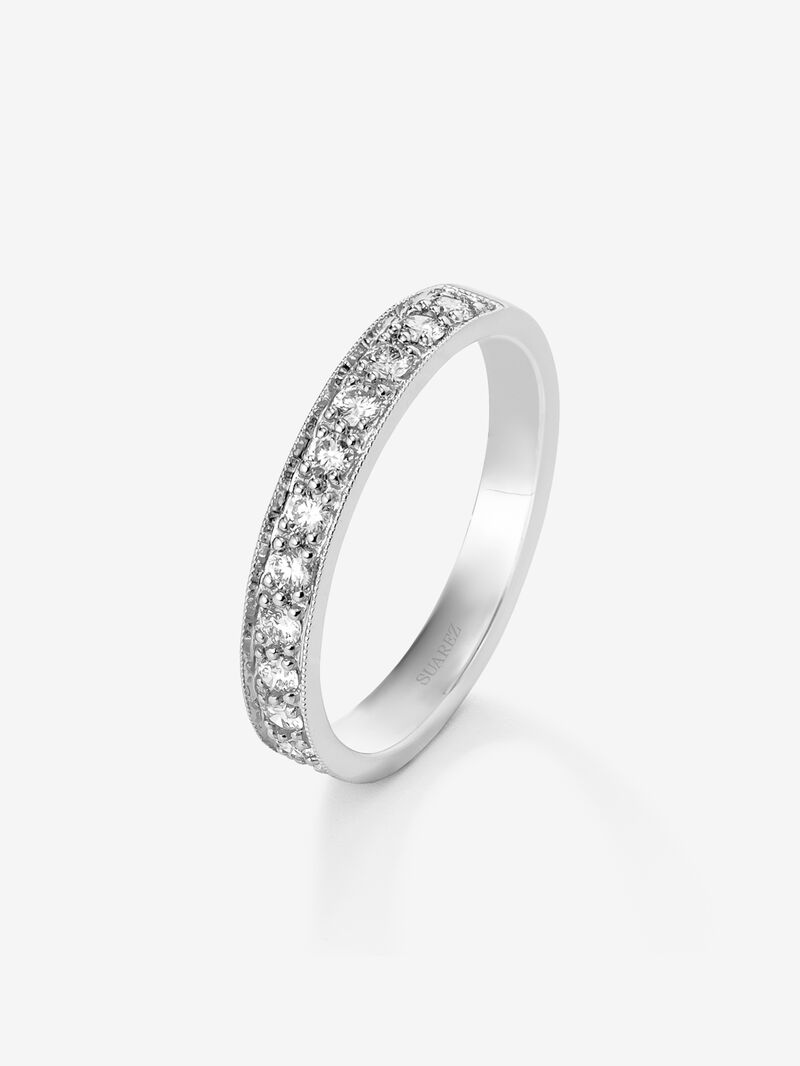 Half ring in 18K white gold with 13 brilliant-cut diamonds with a total of 0.36 cts image number 0