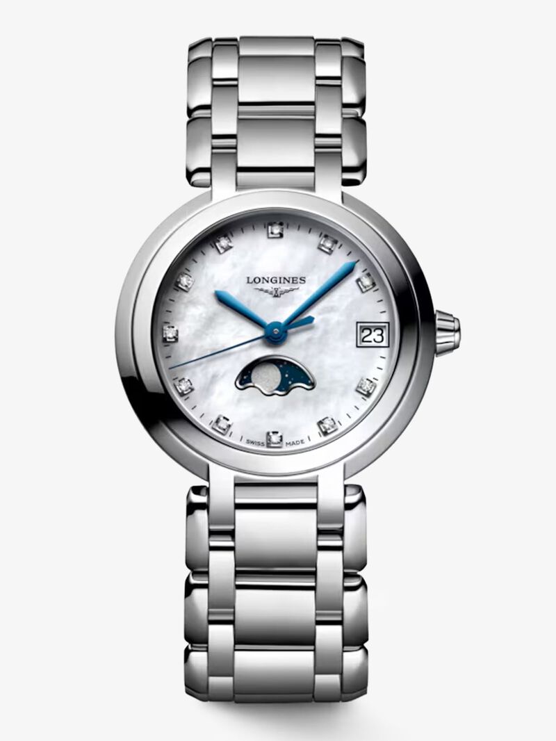 Longines Primaluna stainless steel watch with sapphire crystal, diamond indexes and automatic movement image number 0