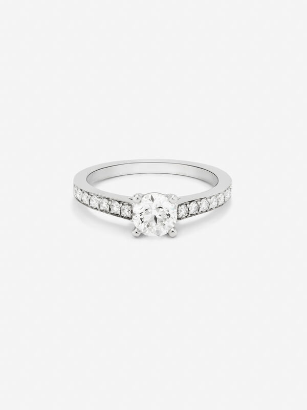 Anillo de Compromiso de Oro blanco con diamante, SL14001-00D040/EVS2_V