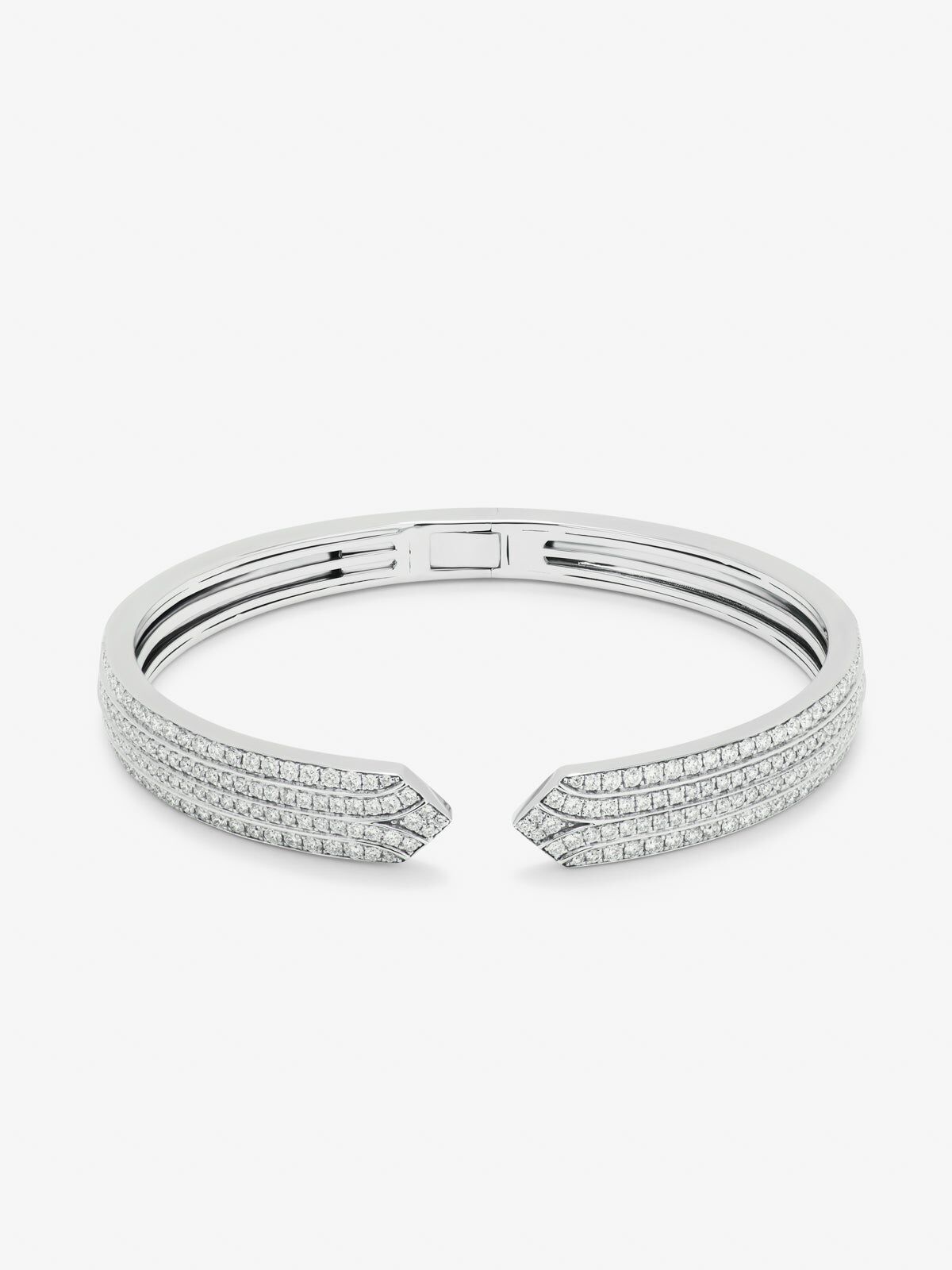 Diamond cuff shop bracelet white gold